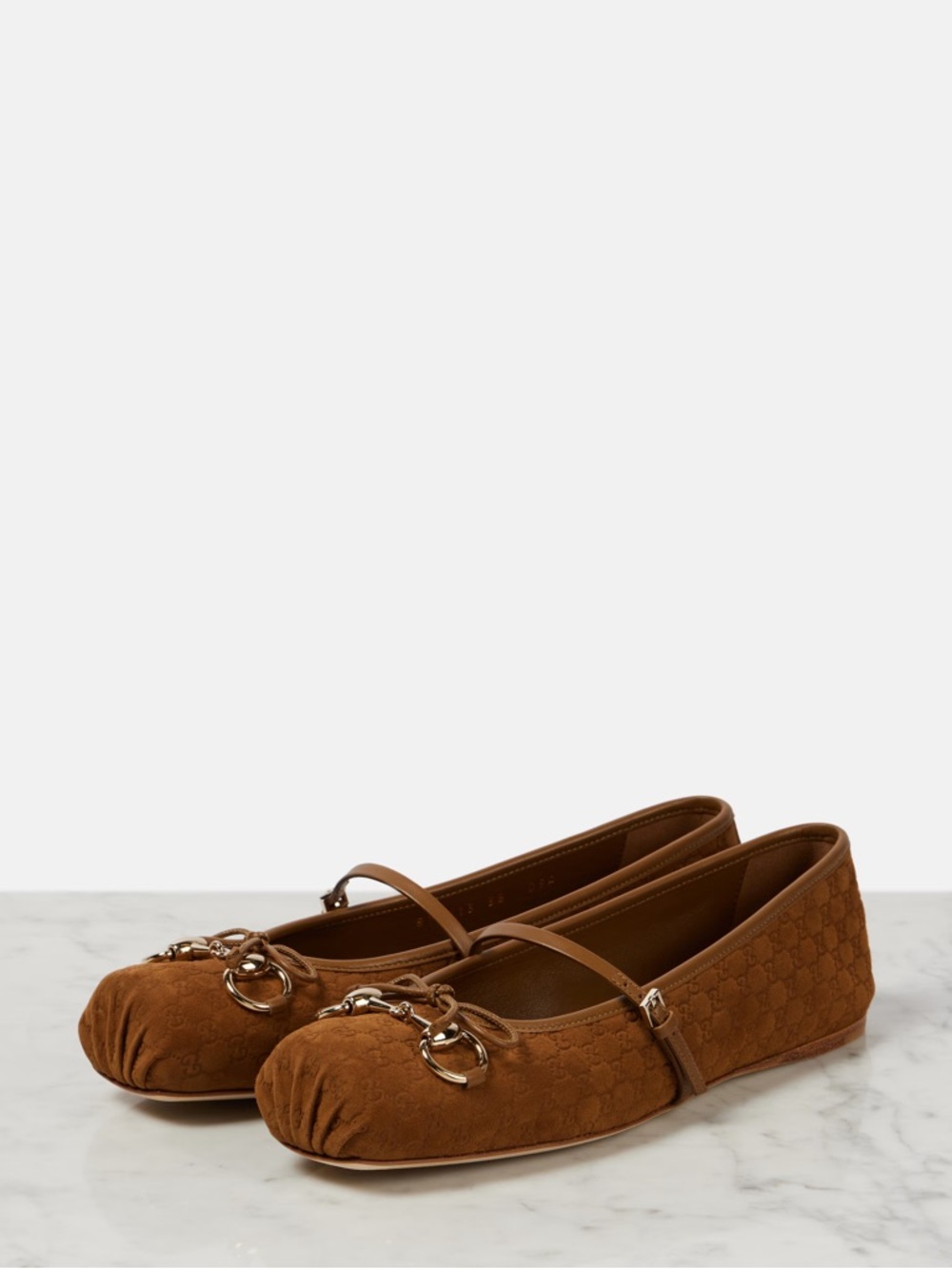 Gucci Horsebit GG suede ballet flats - Picture 4 of 4
